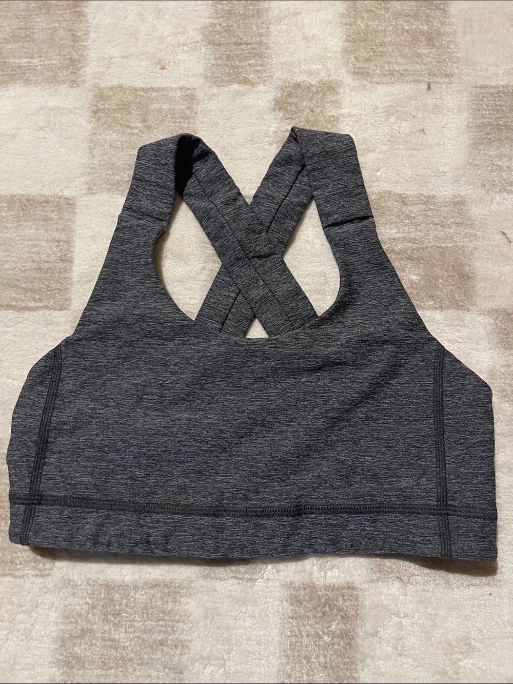 lululemon athletica Charcoal Cross-Back Sports Bra